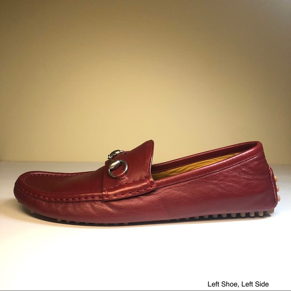 Gucci Red Leather Loafers - Picture 3 of 9